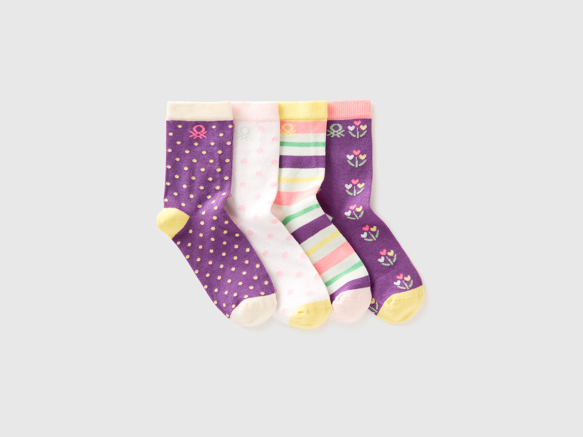 Four pairs of patterned socks - ucb_image_FS