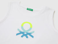 T-shirt sem mangas em algodão orgânico com estampa logótipo - ucb_image_DS1