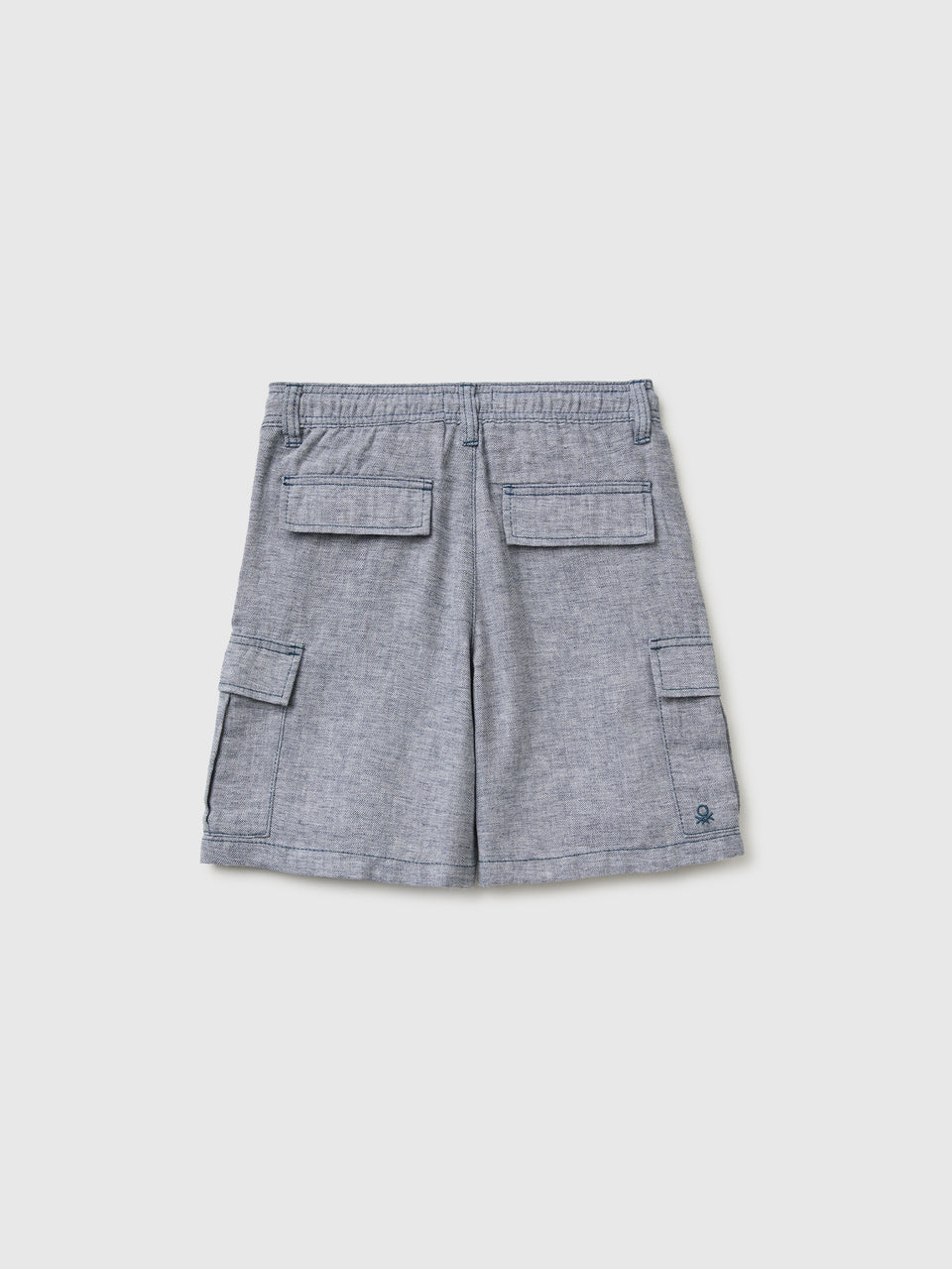 Linen blend cargo Bermuda shorts - ucb_image_BS