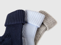 Three pairs of ribbed socks - ucb_image_DS1