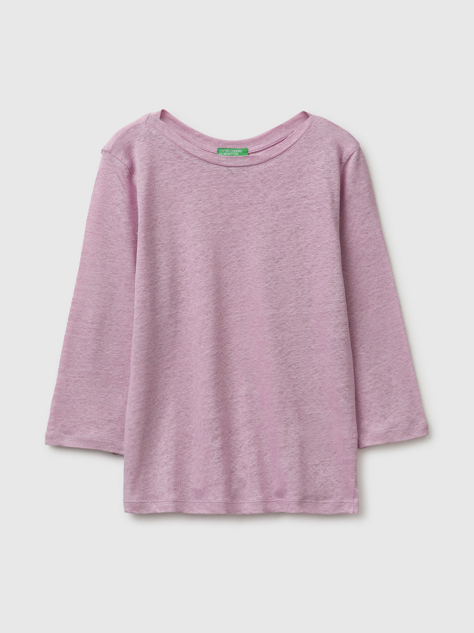 Boat-neck T-shirt in pure linen - ucb_image_FS