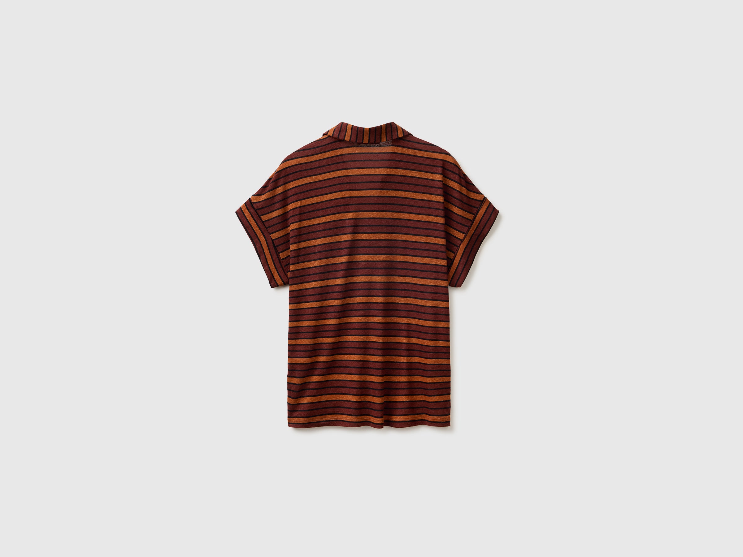T-shirt às riscas com gola tipo polo - ucb_image_BS