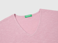 V-neck sweater in linen blend - ucb_image_DS1
