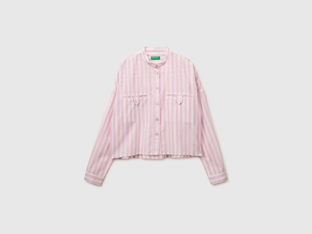 Striped shirt with mandarin collar - ucb_image_FS