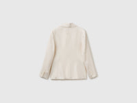 Blazer de abotoadura simples em linho puro - ucb_image_BS