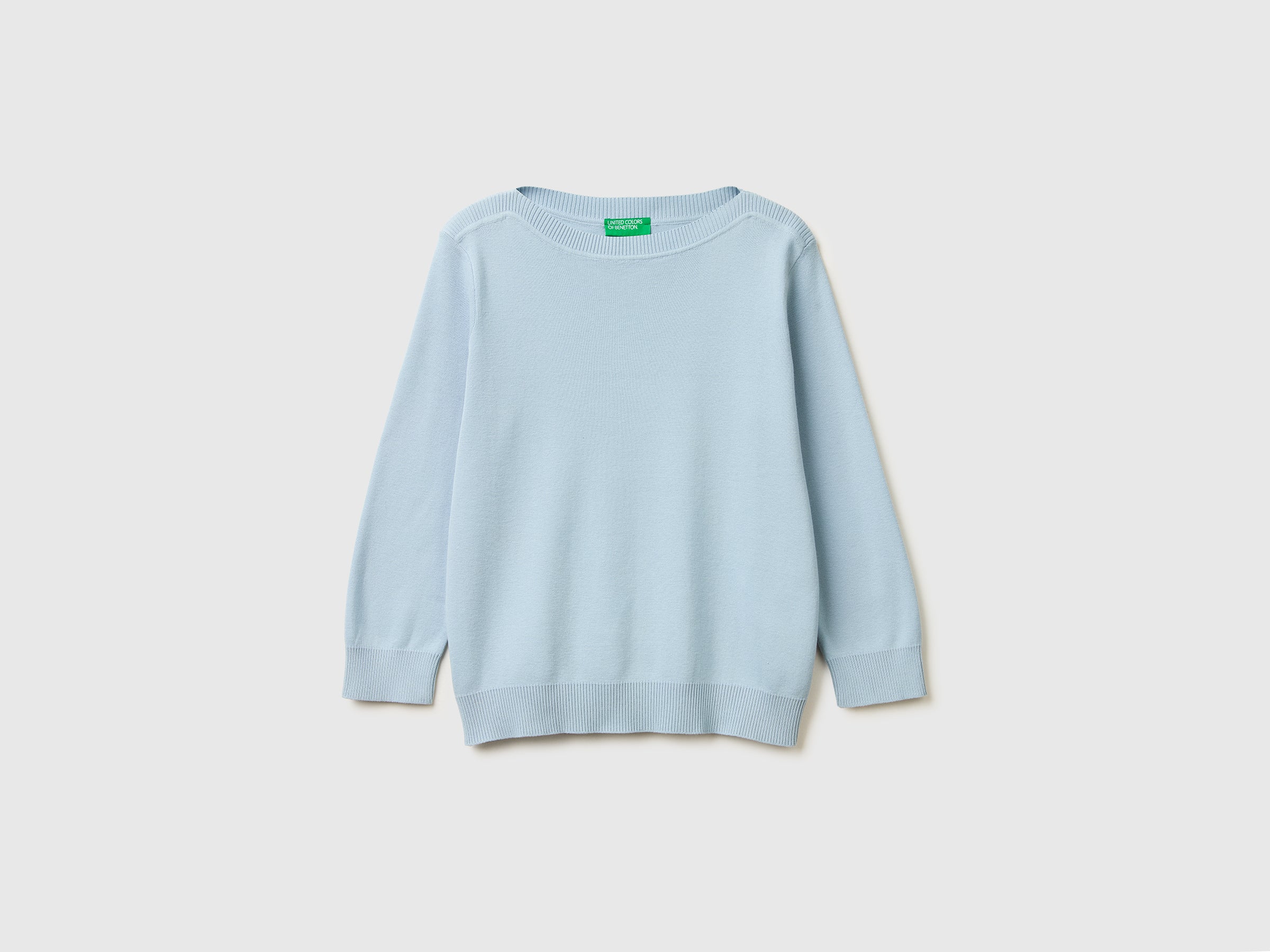 Light blue sweater with boat neck - ucb_image_FS