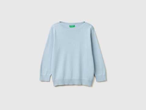 Light blue sweater with boat neck - ucb_image_FS