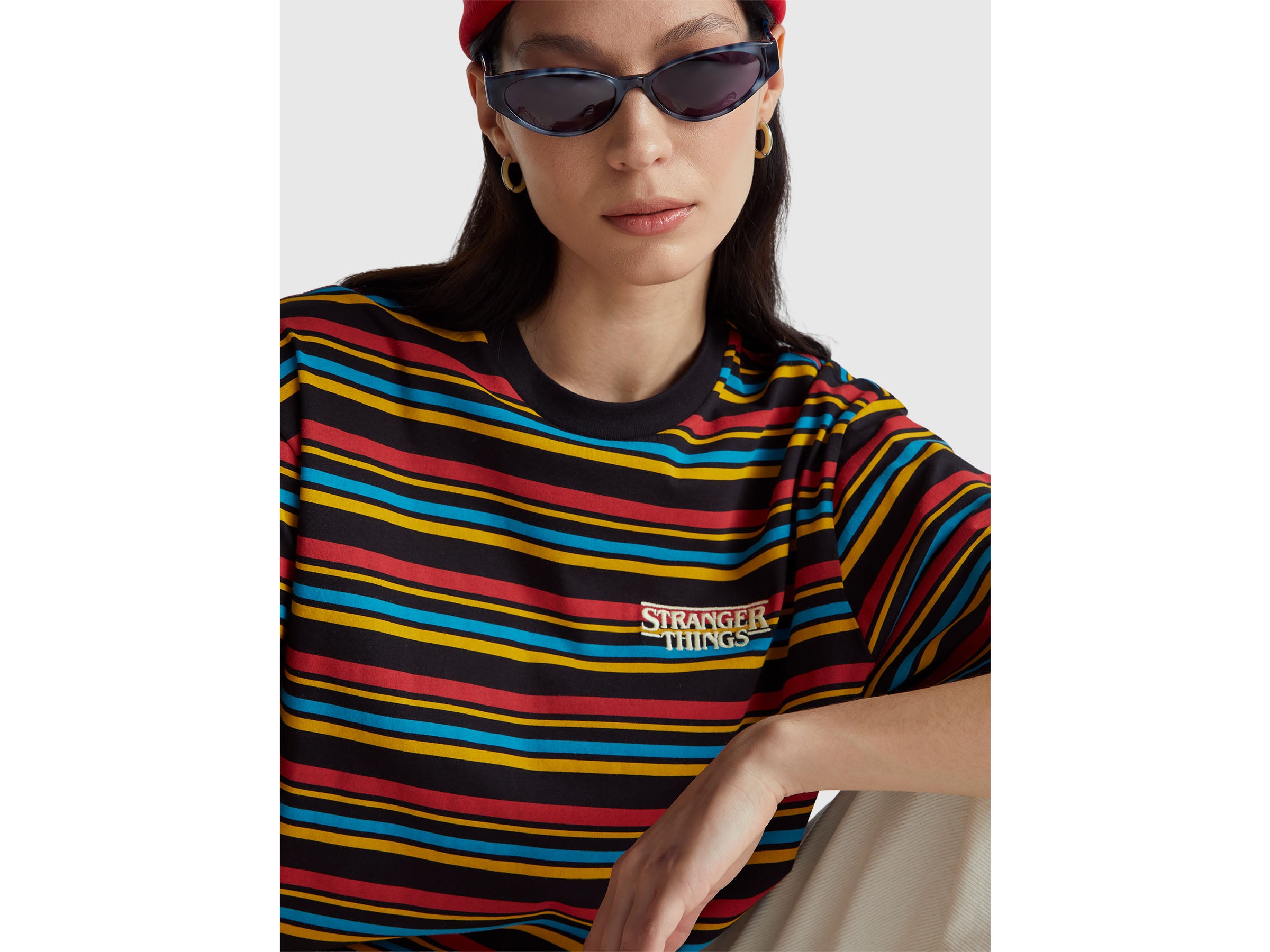 T-shirt às riscas Stranger Things - ucb_image_FY