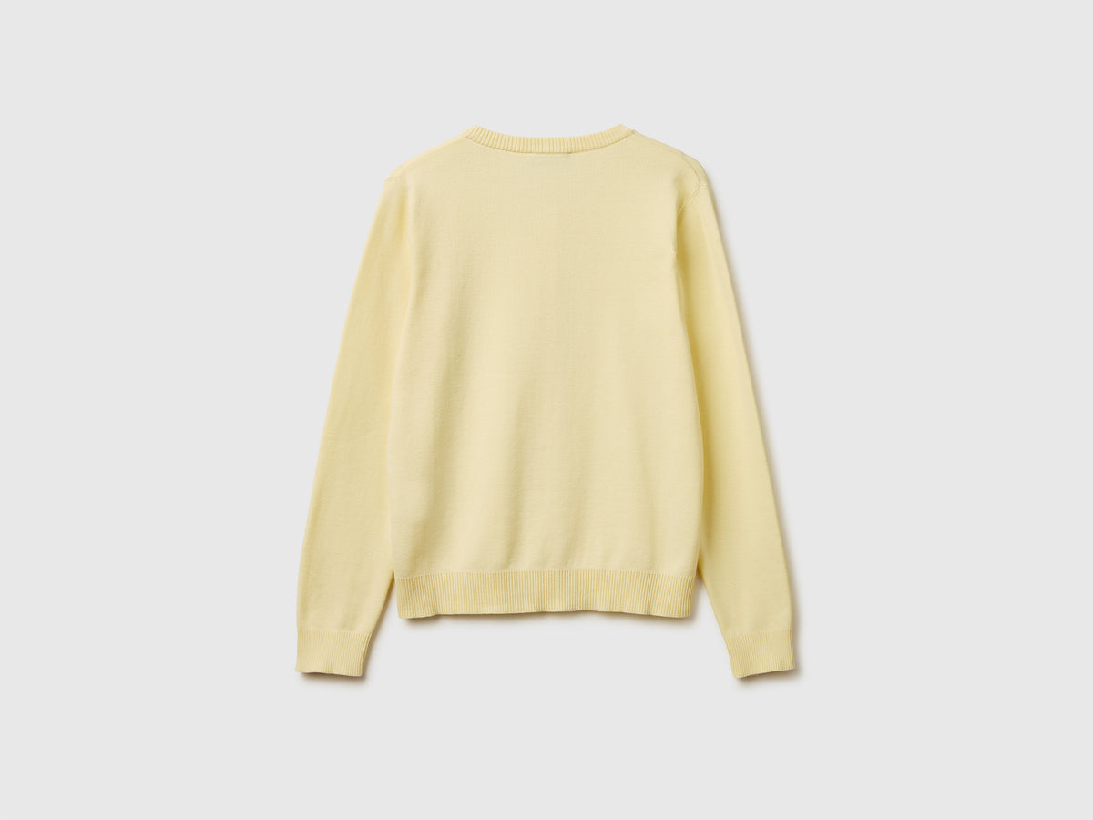 Cardigã amarelo claro em algodão tricot - ucb_image_BS