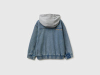 Bomber em denim com capuz em felpo - ucb_image_BS