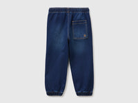Calças em felpo efeito denim - ucb_image_BS