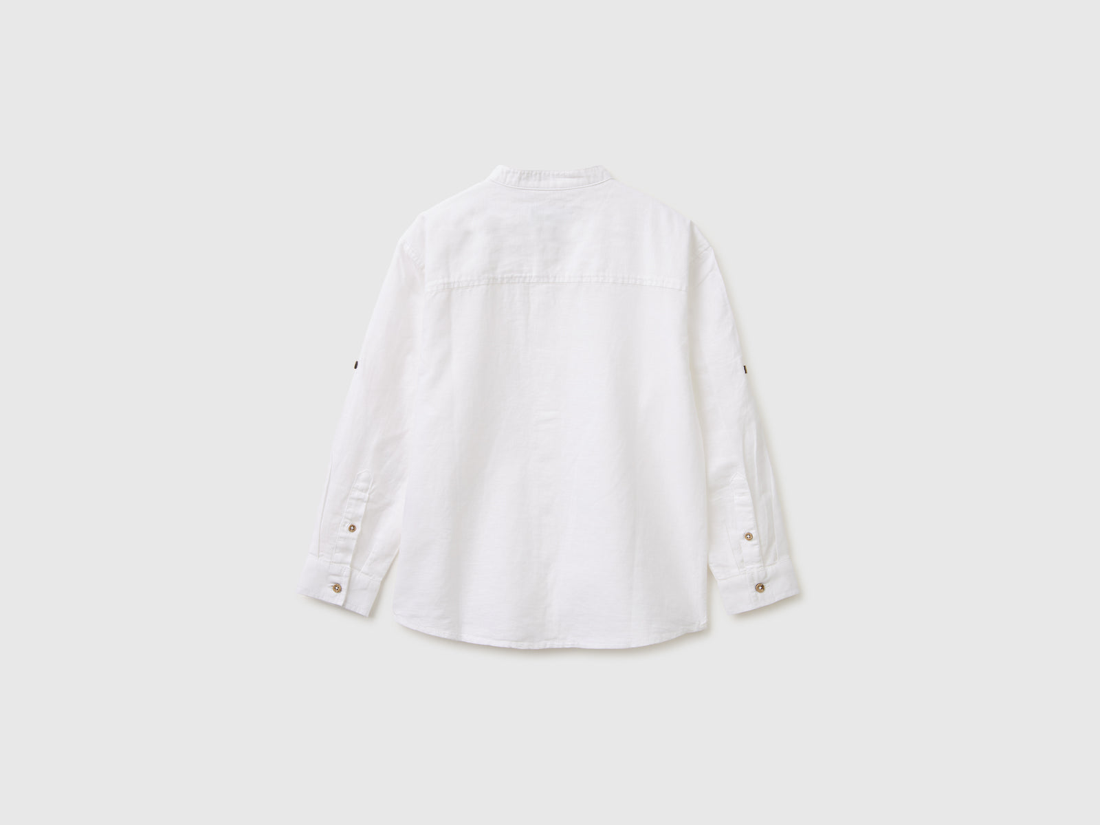 Linen blend mandarin collar shirt - ucb_image_BS