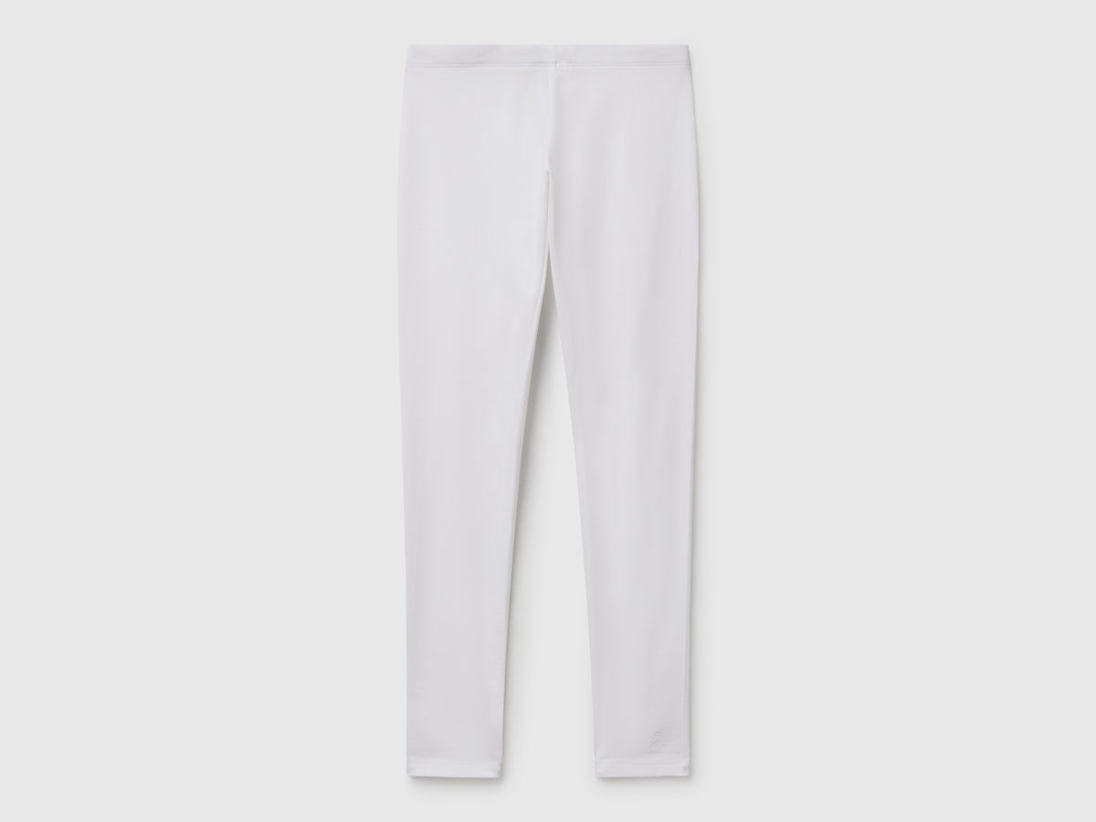 Stretch cotton leggings with logo - ucb_image_FS