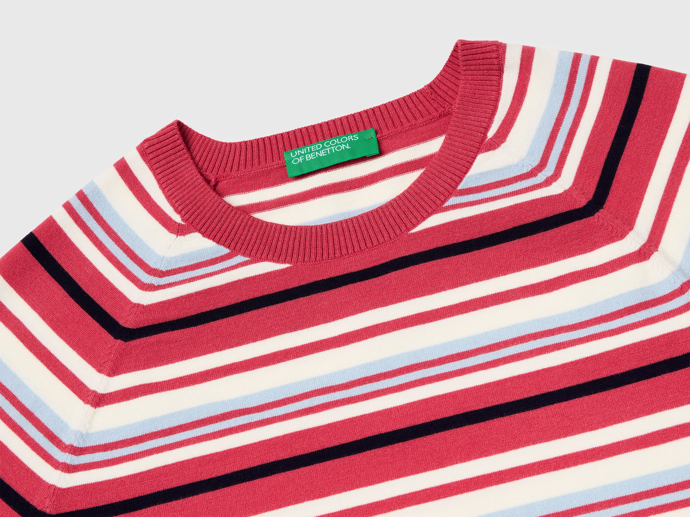 Striped short-sleeved sweater - ucb_image_DS1