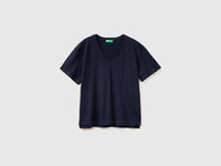 V-neck t-shirt in lightweight cotton - ucb_image_FS