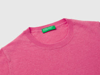 Plum crew neck sweater in pure Merino wool - ucb_image_DS1