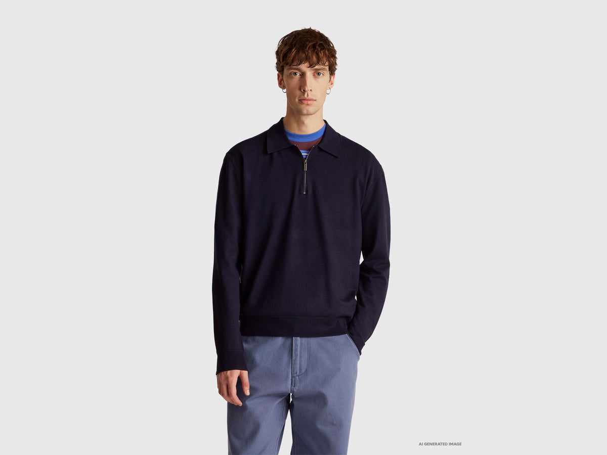 Polo de malha em mistura de viscose - ucb_image_F