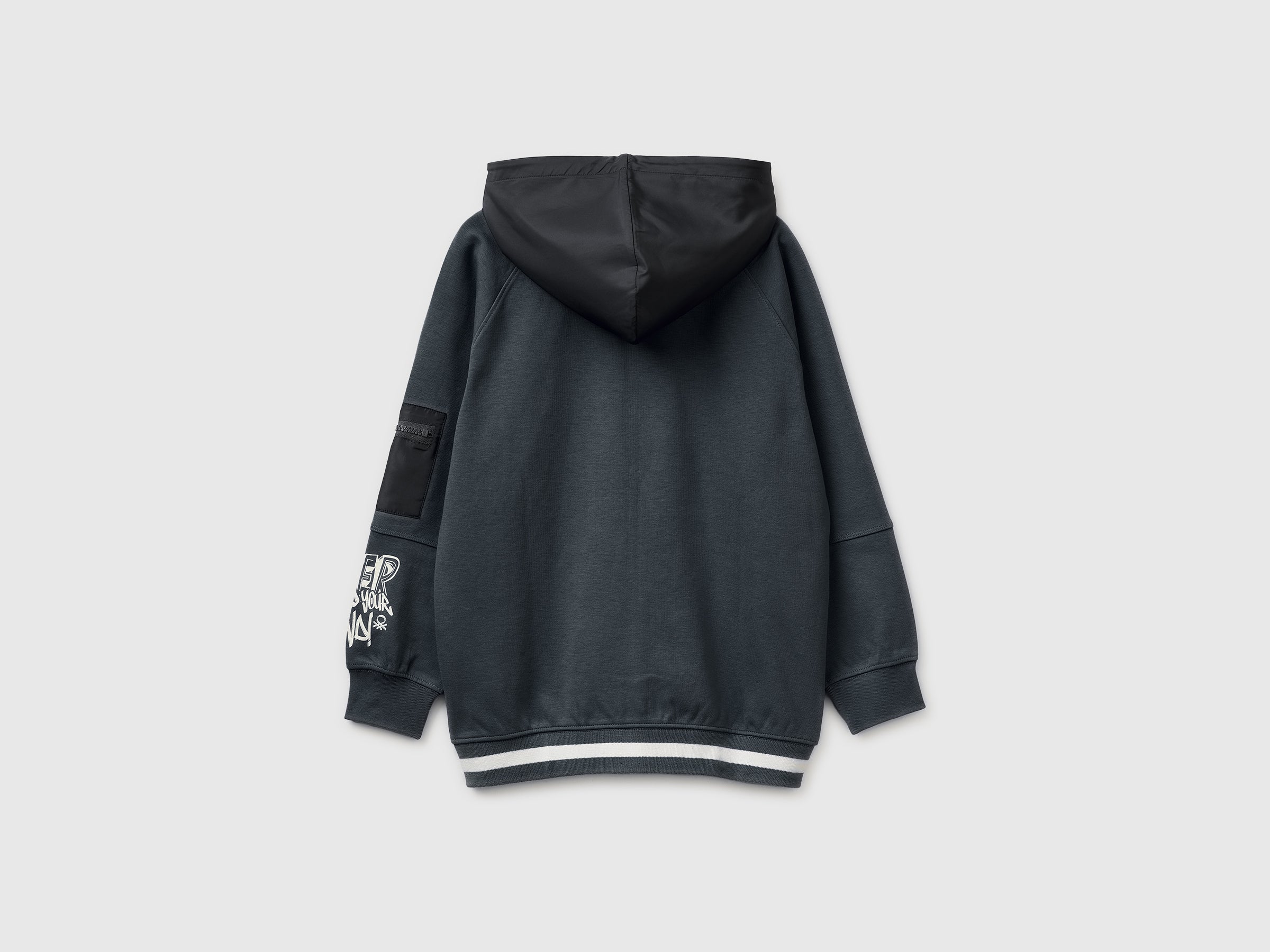 Open sweatshirt with nylon inserts - ucb_image_BS