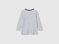 T-shirt às riscas com decote à barco - ucb_image_BS