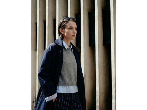 Midi duster coat with collar - ucb_image_F