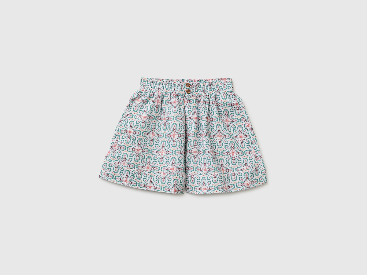 Floral linen blend shorts - ucb_image_FS
