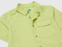 Short-sleeved linen blend shirt - ucb_image_DS1