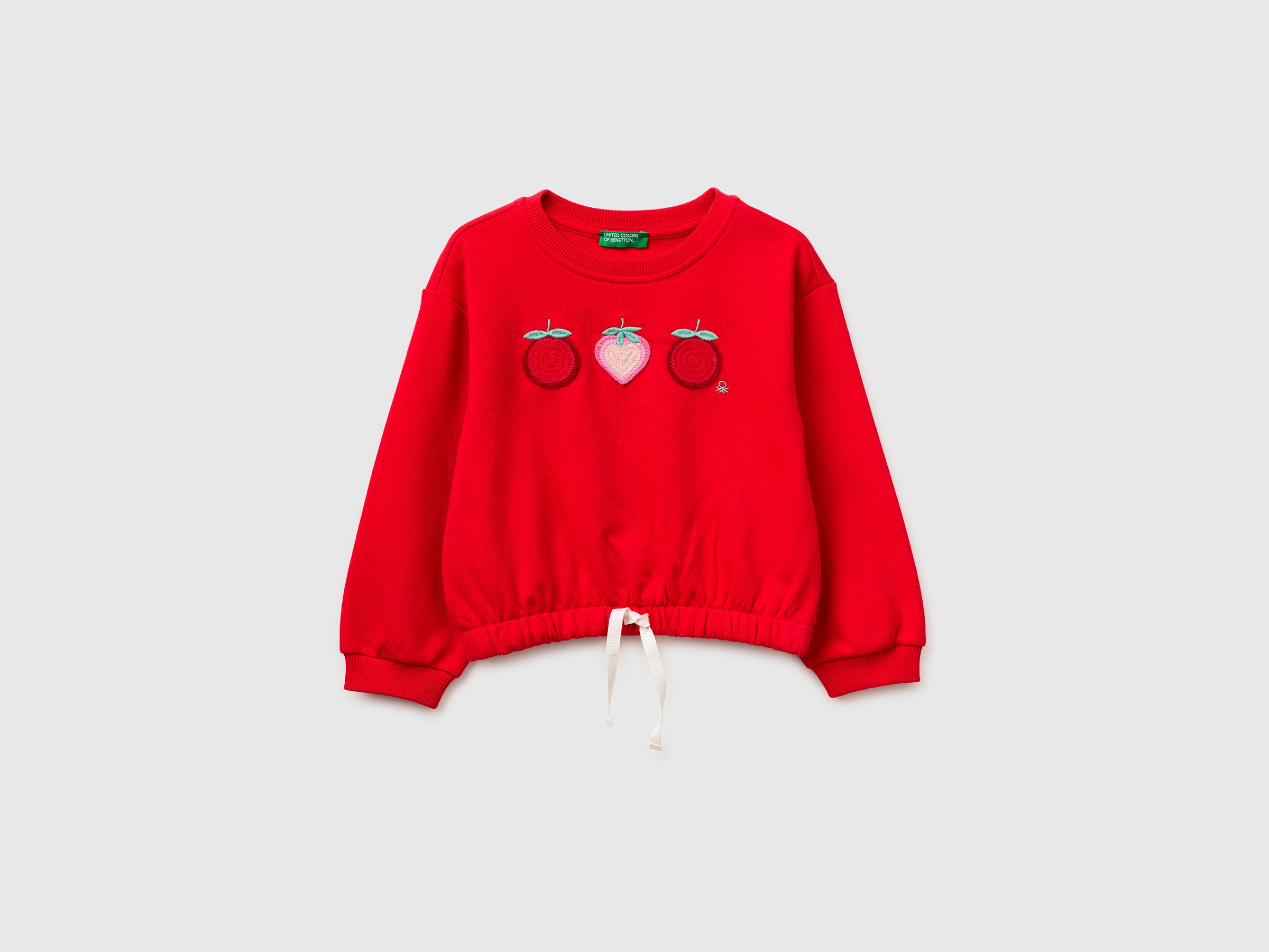 Cropped sweatshirt with fruit appliqué - ucb_image_FS