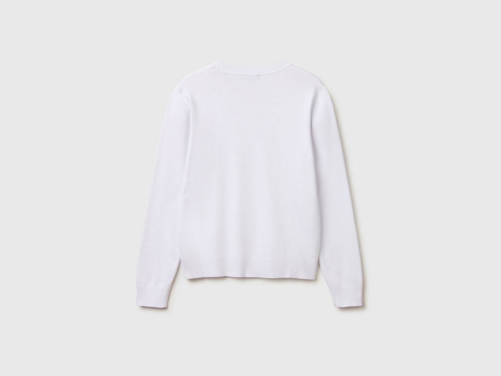 White sweater in tricot cotton - ucb_image_BS