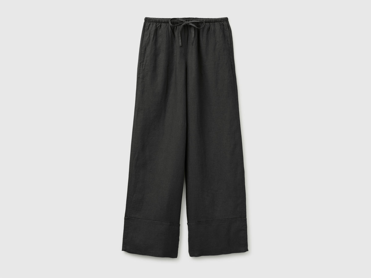 100% linen cuffed trousers - ucb_image_FS
