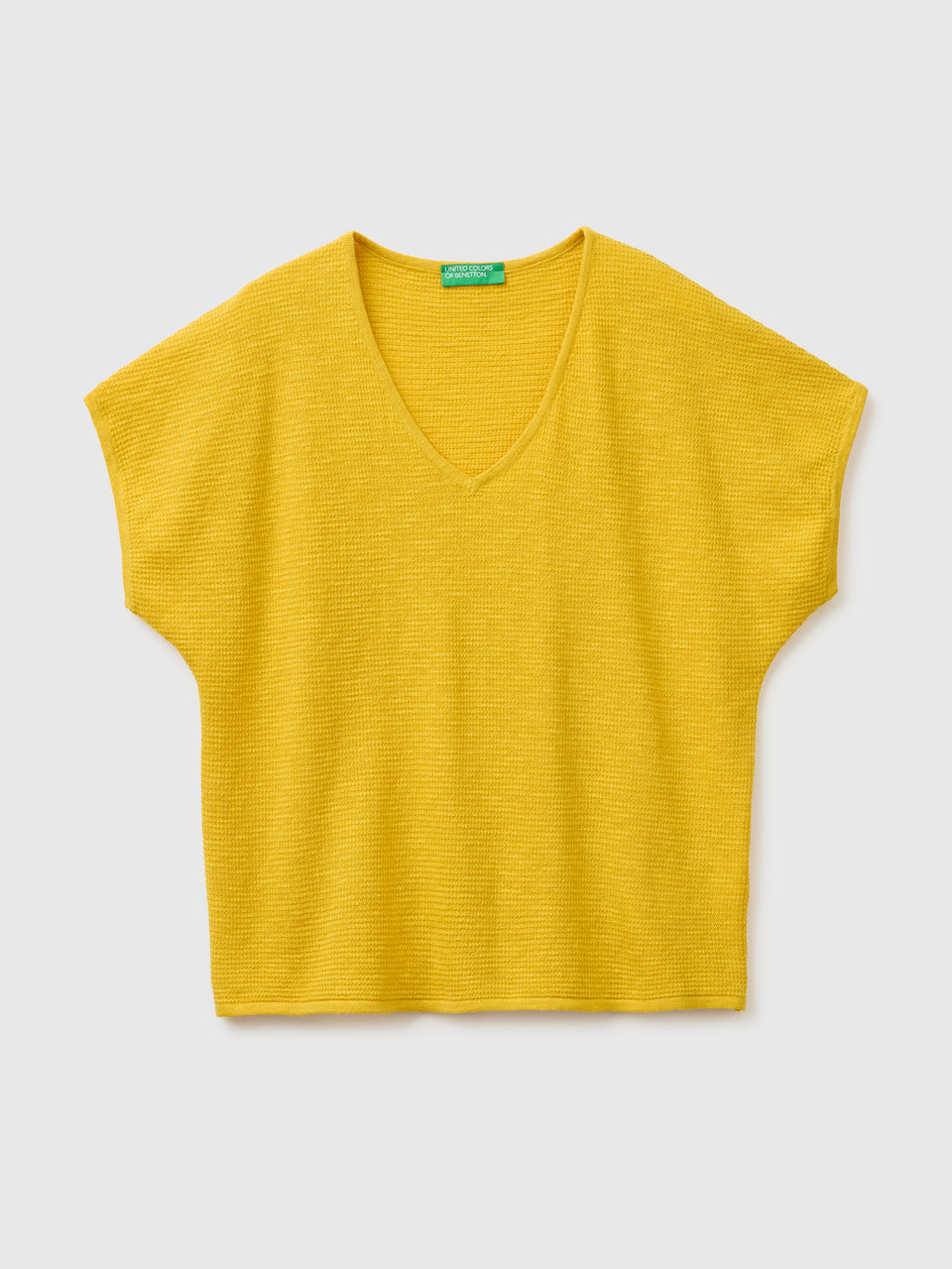 Camisola decote em V em mistura de linho - ucb_image_FS