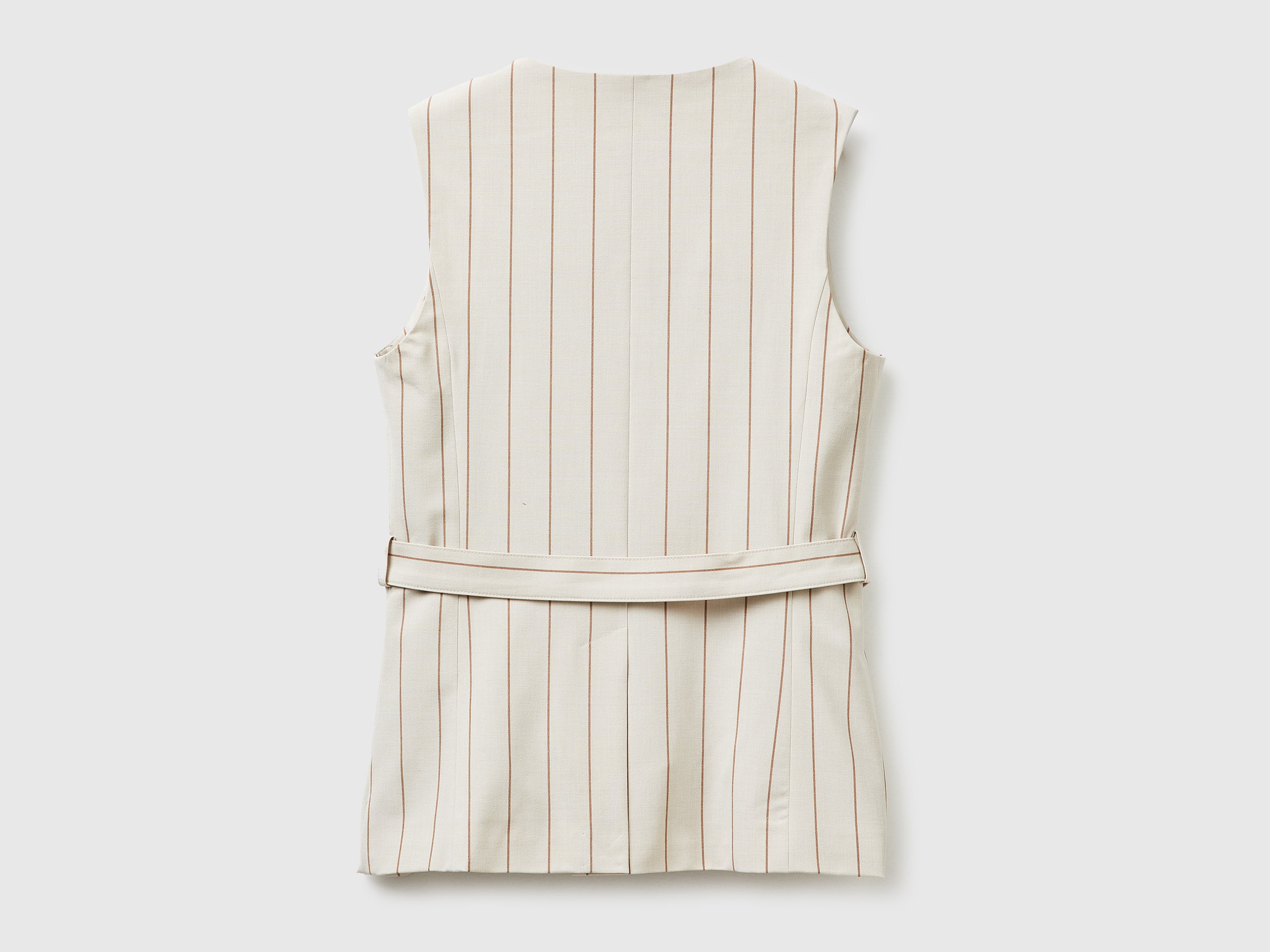 Long pinstriped waistcoat with belt - ucb_image_BS