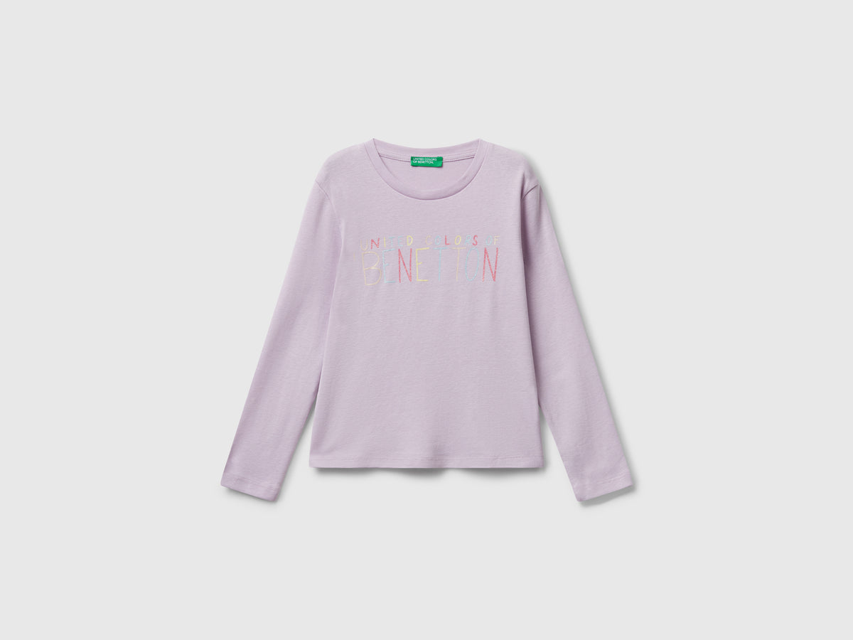 T-shirt com logótipo glitter em algodão - ucb_image_FS