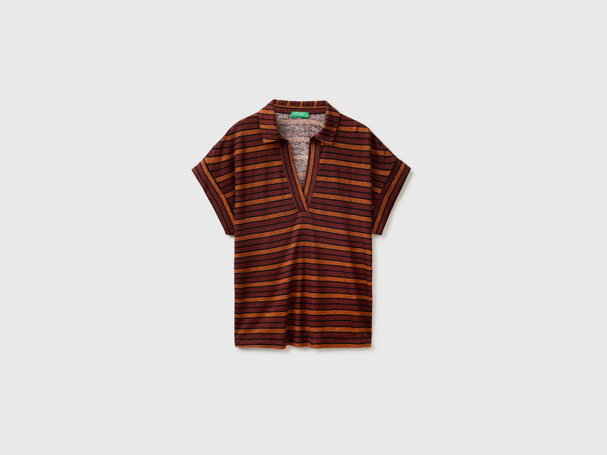 Striped polo-neck T-shirt - ucb_image_FS