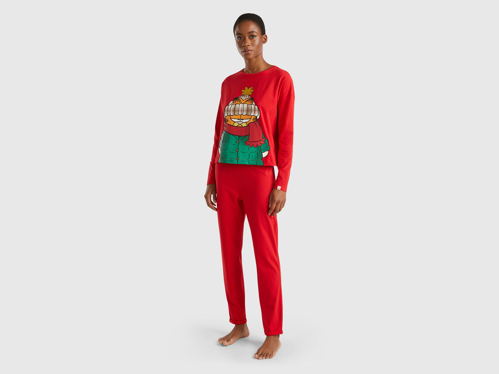 Trousers in warm stretch cotton
