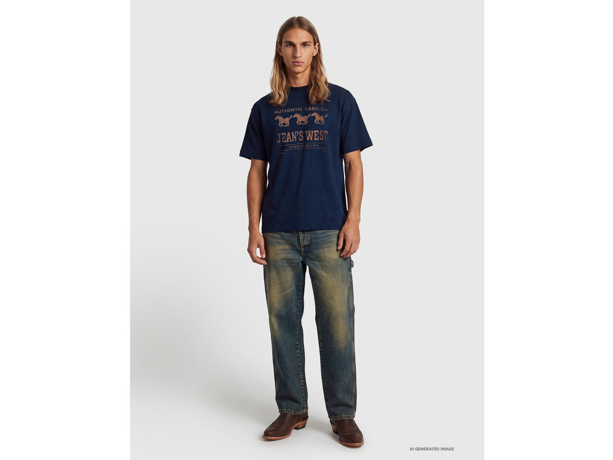 Carpenter fit vintage wash jeans