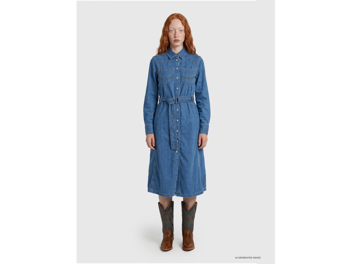 Light denim shirt dress