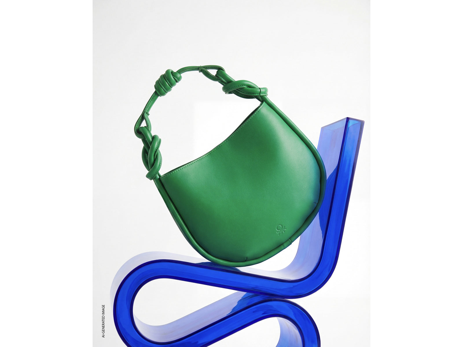 Mini green hobo bag