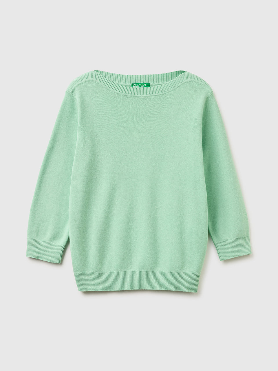 Sage green sweater with boat neck - ucb_image_FS