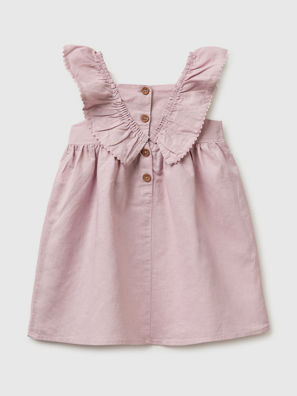 Linen blend dress with ruffles - ucb_image_BS