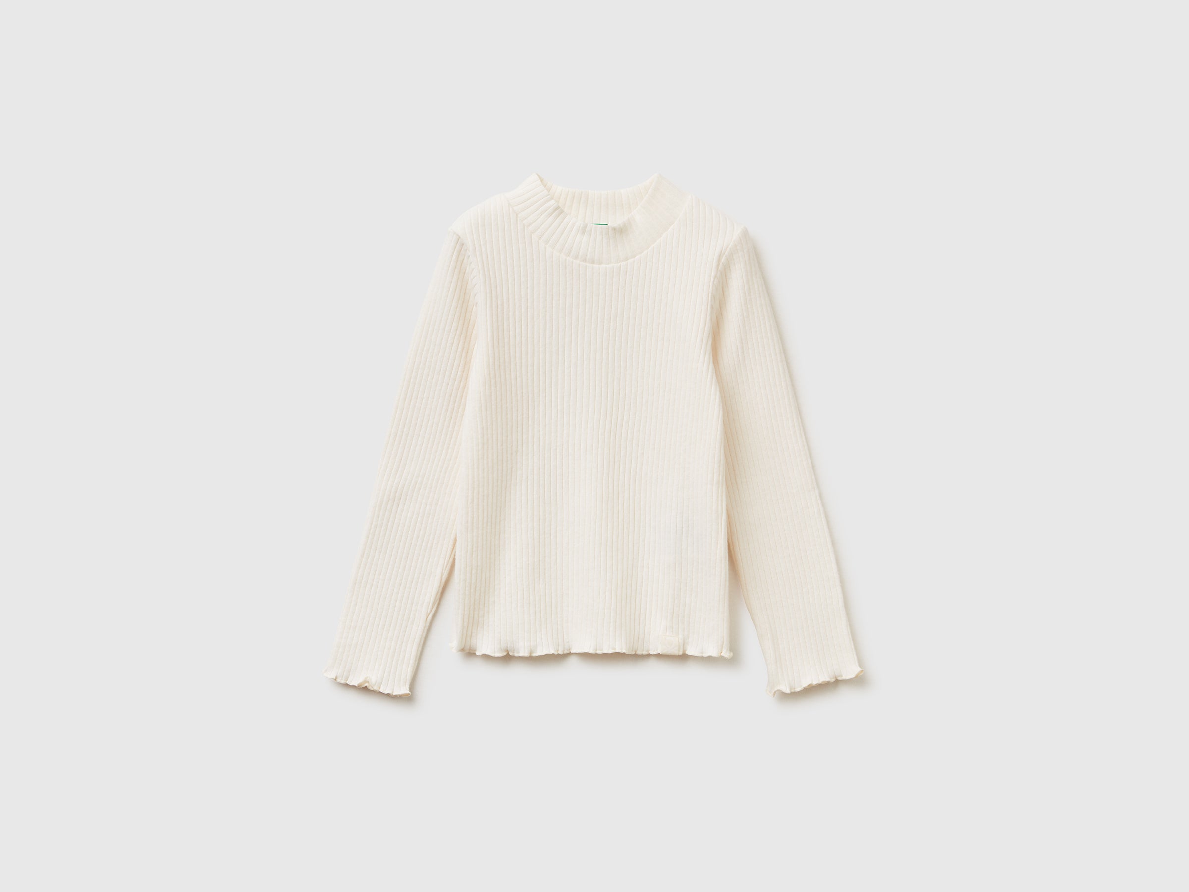 T-shirt de gola alta em mistura de algodão quente - ucb_image_FS