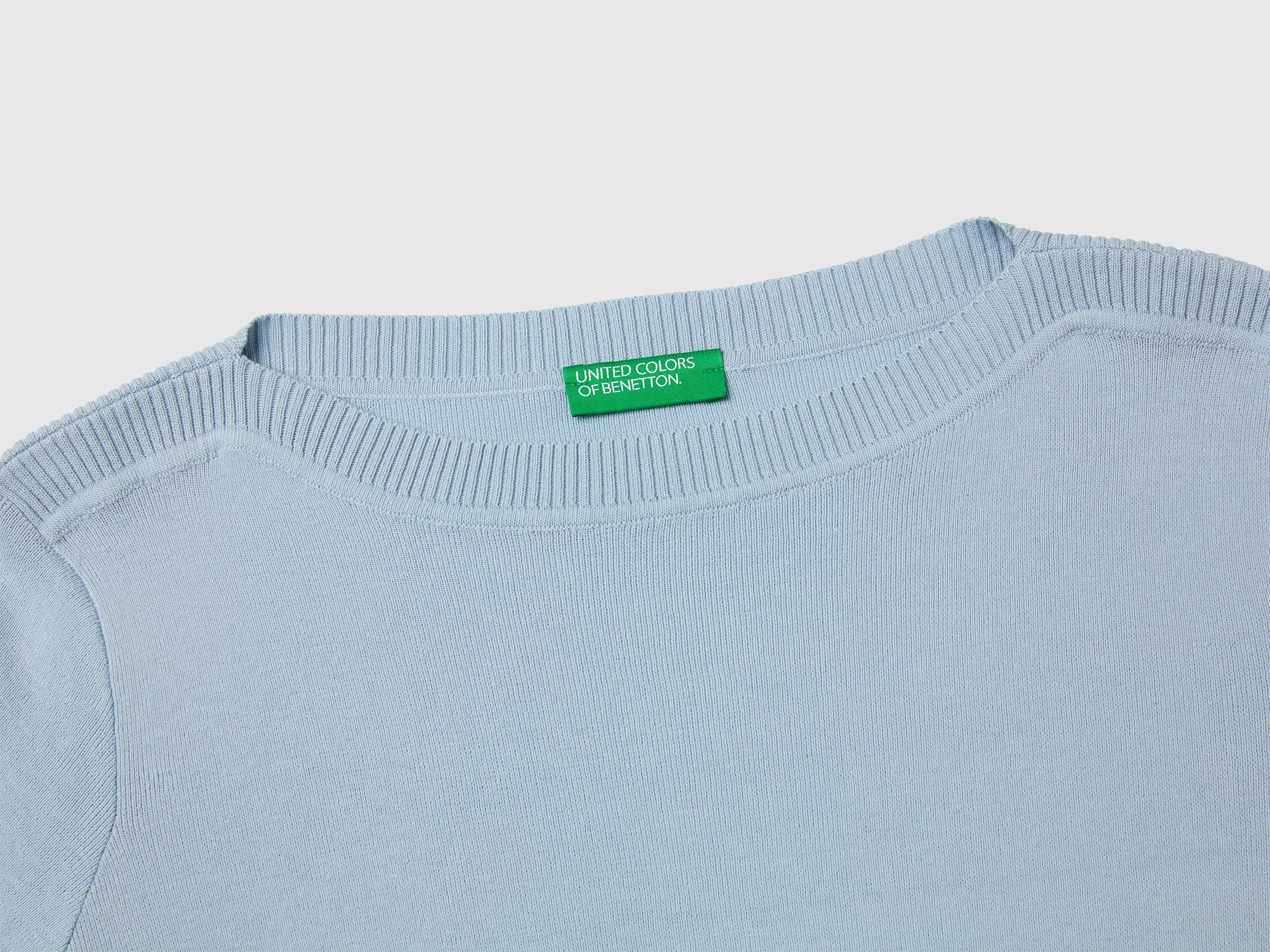 Light blue sweater with boat neck - ucb_image_DS1