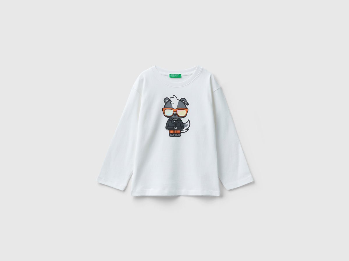 T-shirt com estampa em algodão de fibra longa - ucb_image_FS