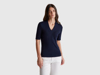 T-shirt slim fit em algodão de fibra longa - ucb_image_F