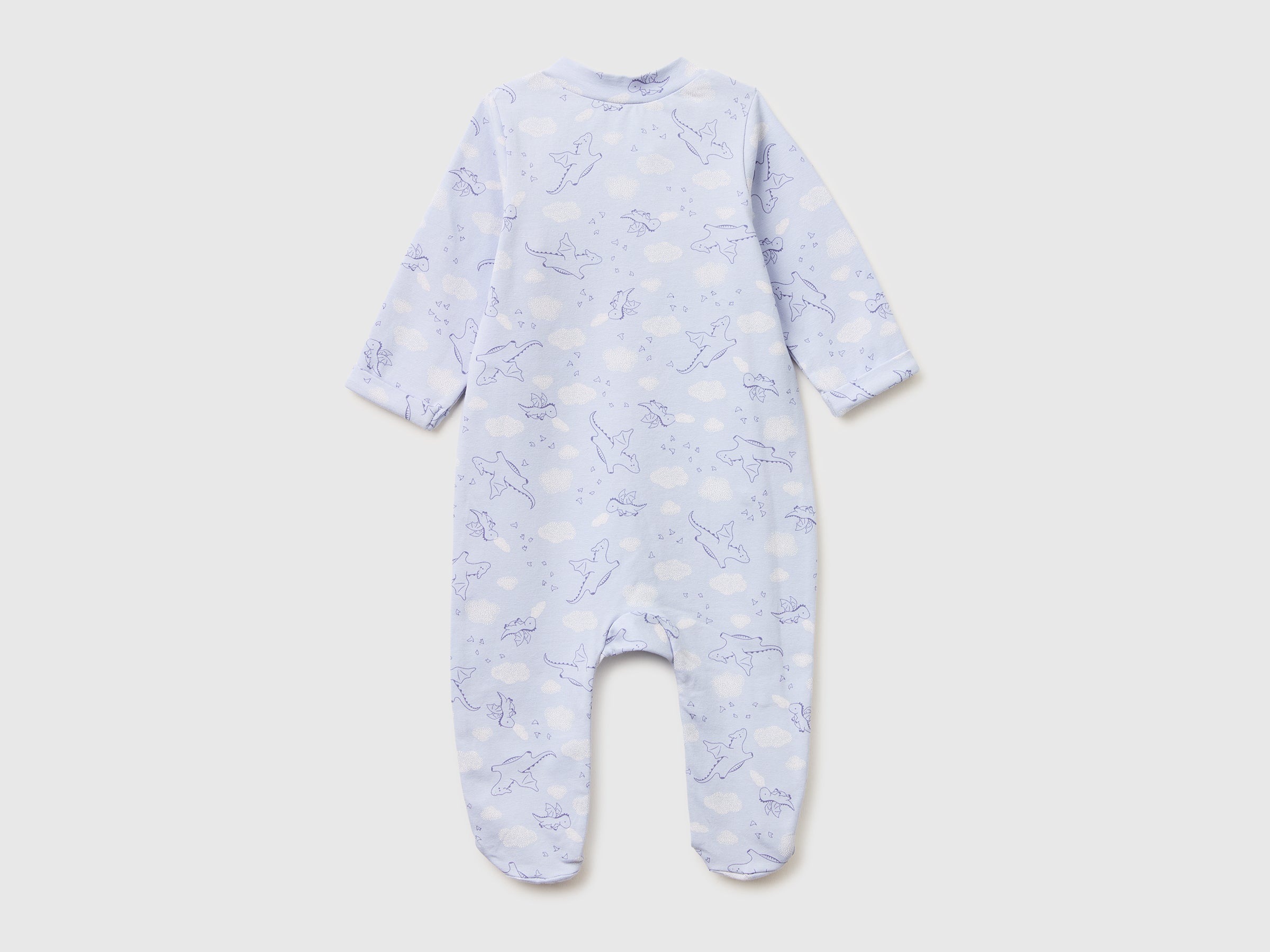 Patterned onesie in stretch organic cotton - ucb_image_BS