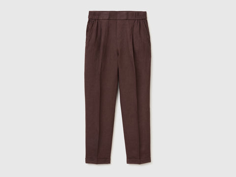 100% linen cigarette trousers - ucb_image_FS