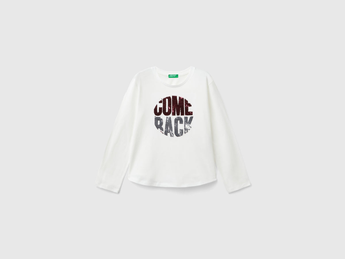 T-shirt com lantejoulas em algodão orgânico - ucb_image_FS