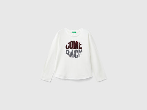 T-shirt com lantejoulas em algodão orgânico - ucb_image_FS