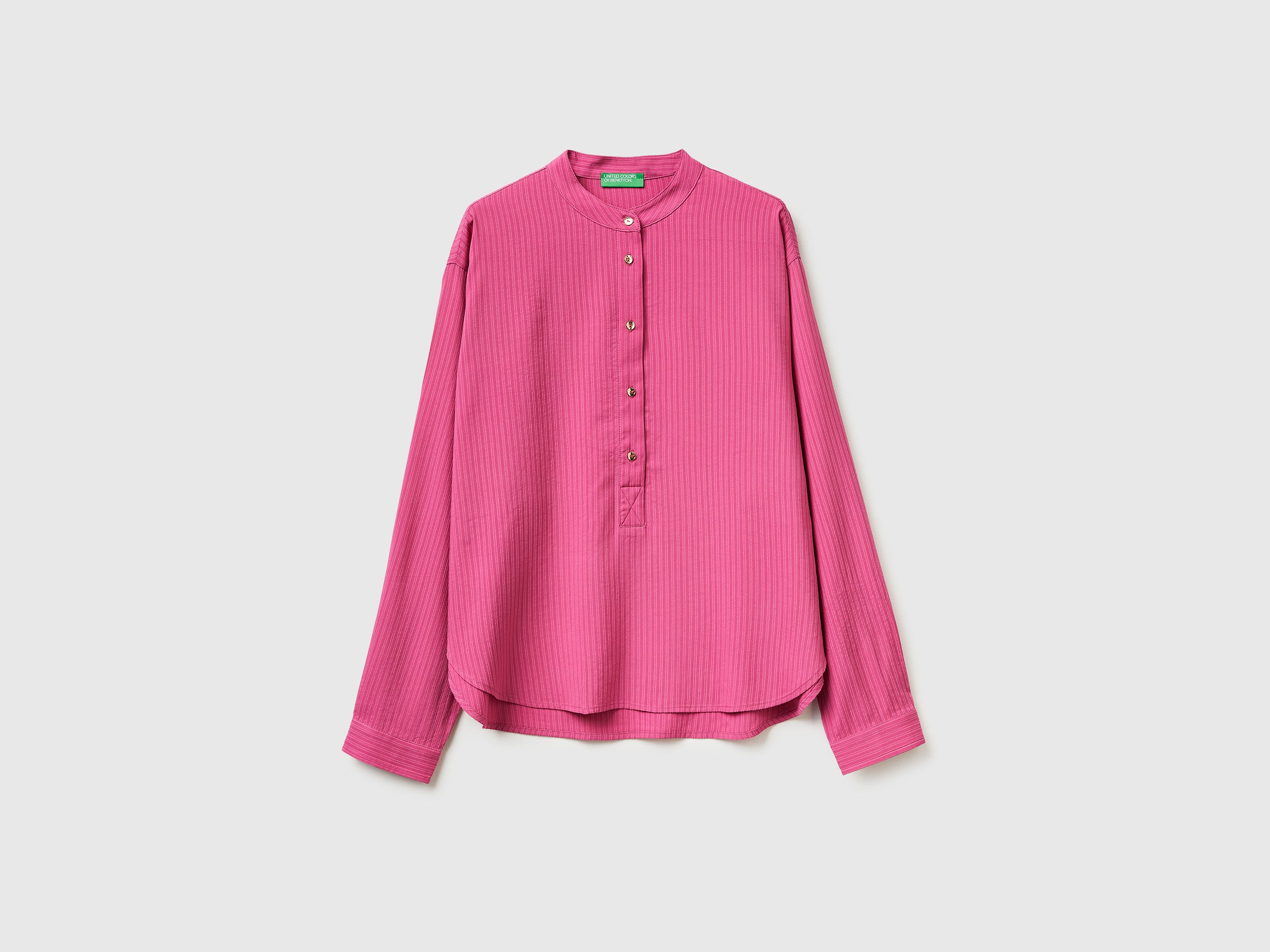 Blusa às riscas com gola coreana - ucb_image_FS