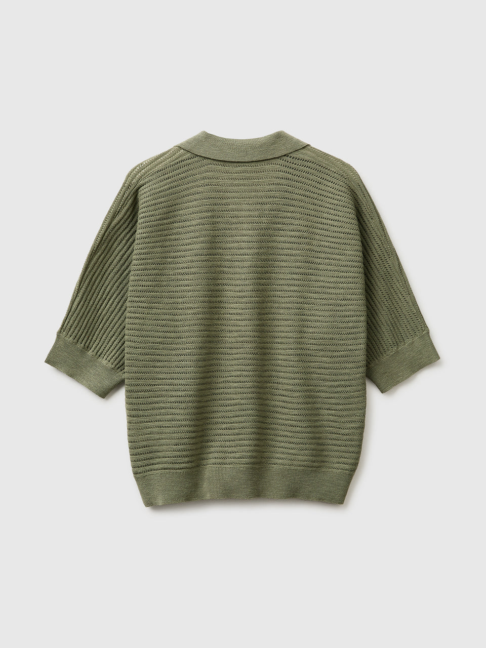 Perforated polo shirt in linen blend - ucb_image_BS