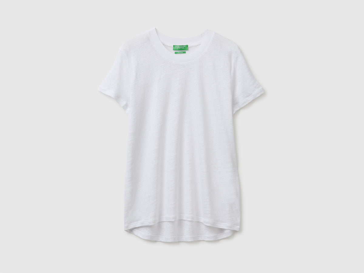 Crew neck T-shirt in pure linen - ucb_image_FS